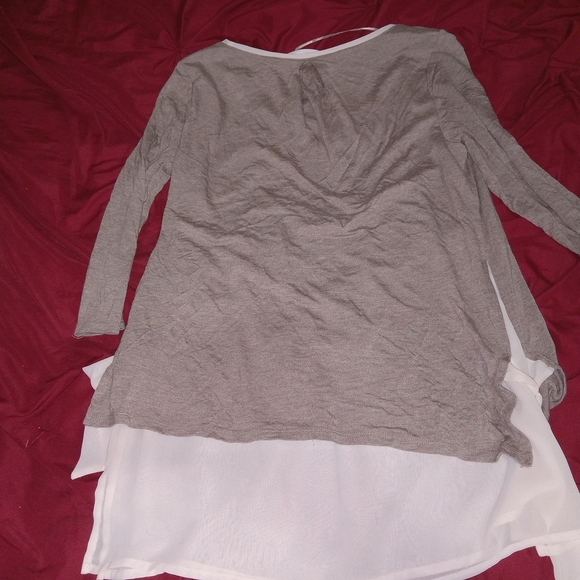 LC Lauren Conrad Cream and Tan Blouse - Picture 8 of 15